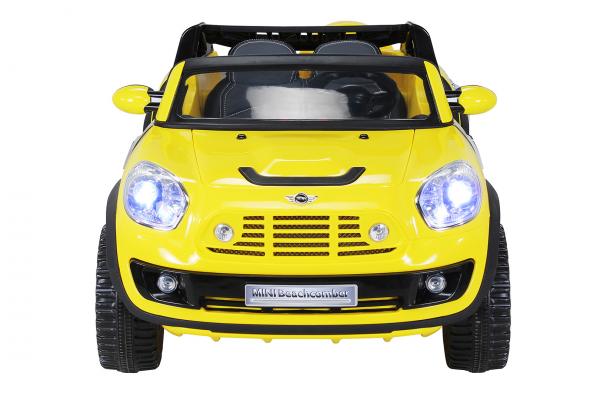 Kinder Elektroauto BMW Mini Beachcomber XXL Lizenziert 2 Personen Gelb - Elektro Auto Elektroauto Kinderauto